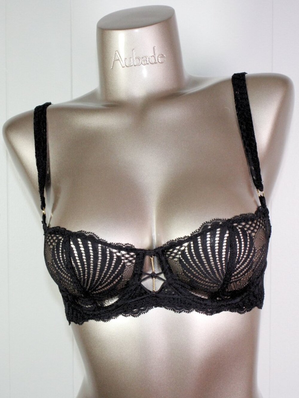 Aubade Paris Sample Rythm of Desire Black Lace Lingerie Bra 34B